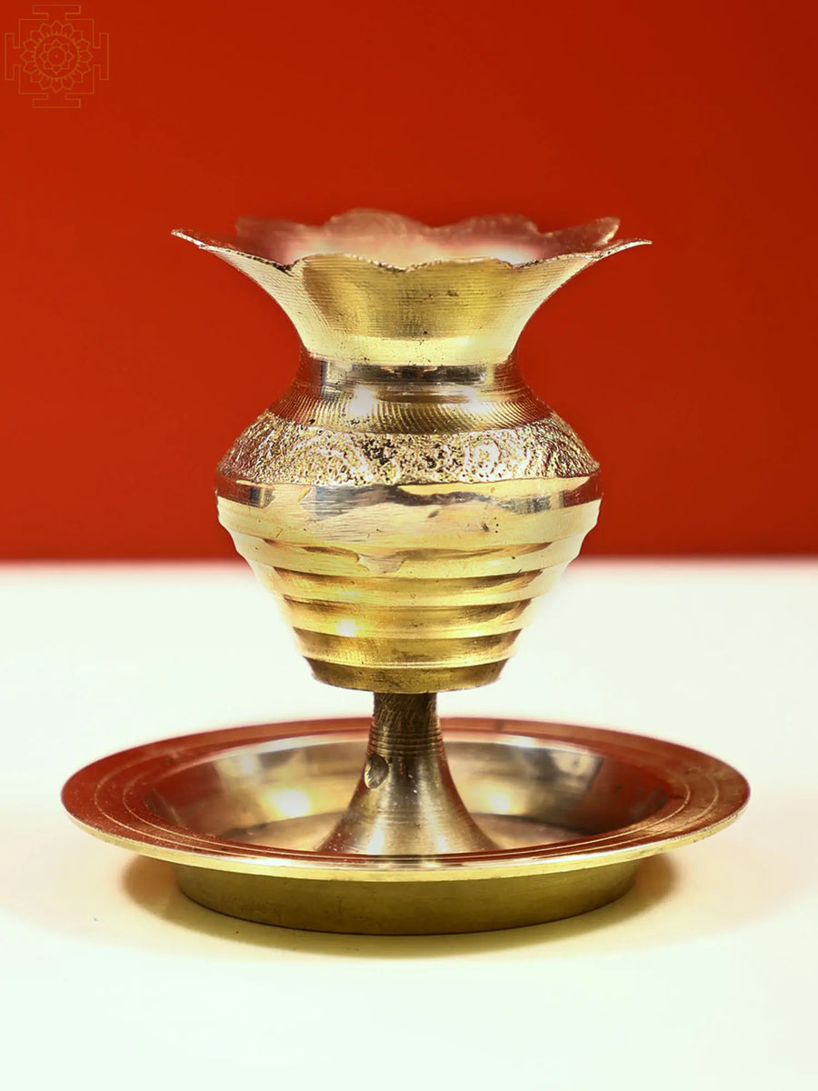 Brass Kalash Agarbatti Stand for Home Pooja