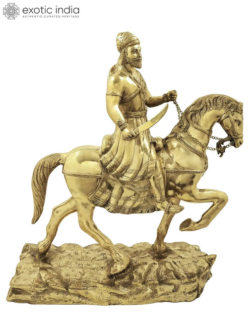31" Chhatrapati Shivaji Maharaj Brass Statue