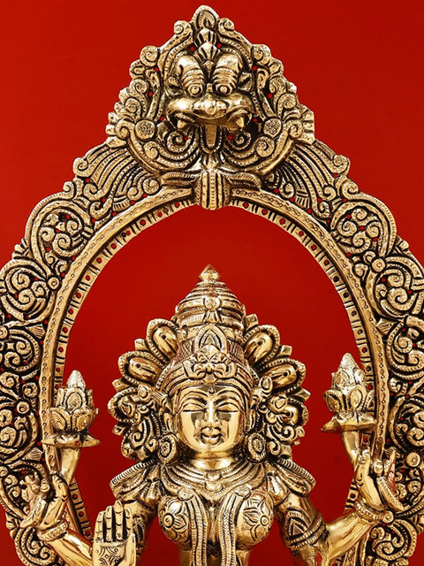 18" Brass Superfine Goddess Lakshmi with Diya