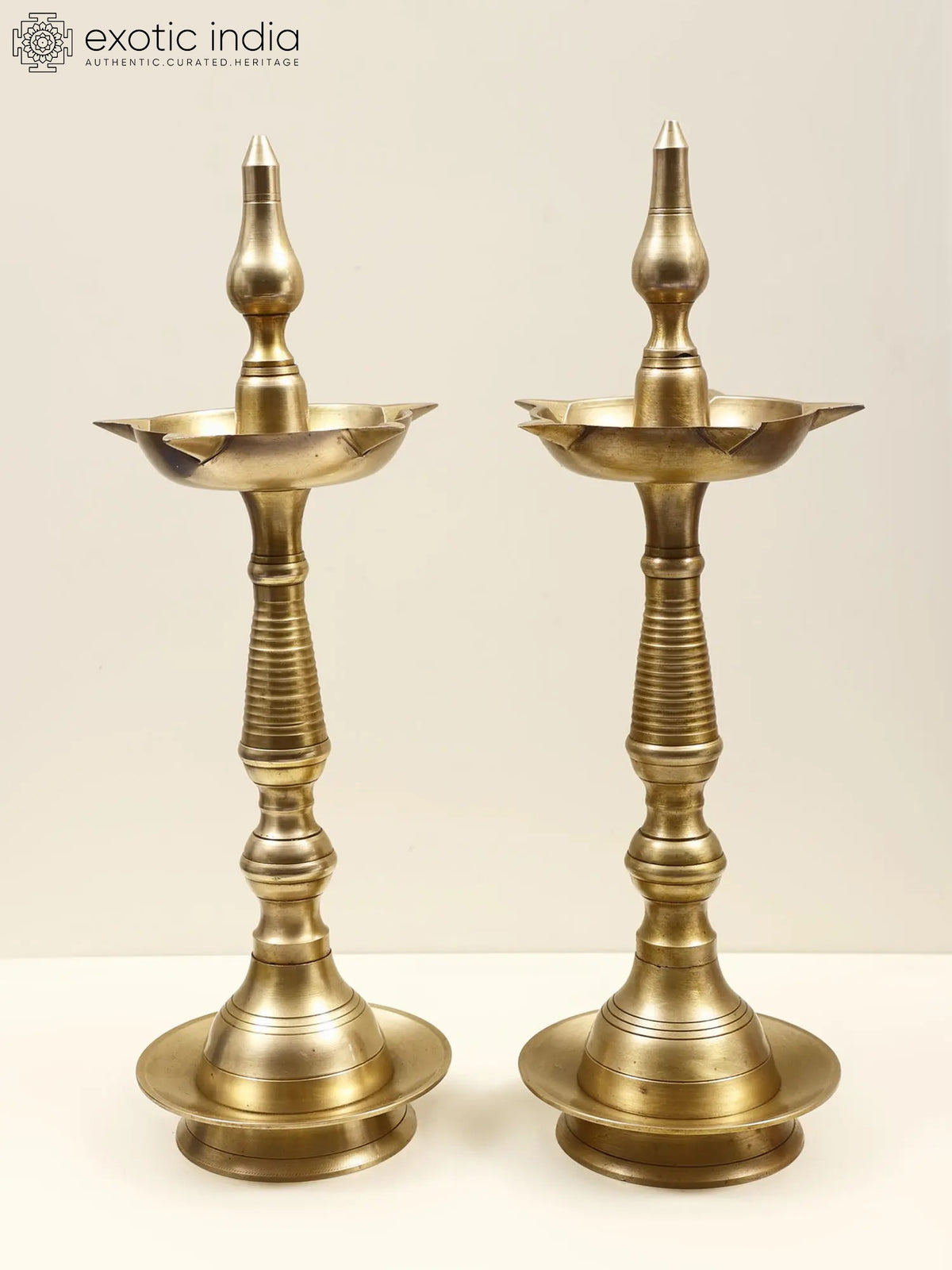 13" Brass Five Wick Lamp (Pair)