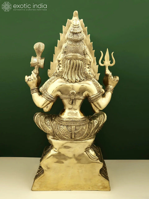 32" Large Brass Mariamman (South Indian Goddess Durga)