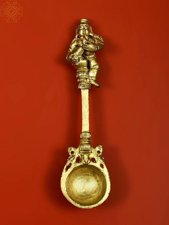 5" Dancing Krishna Ritual Spoon