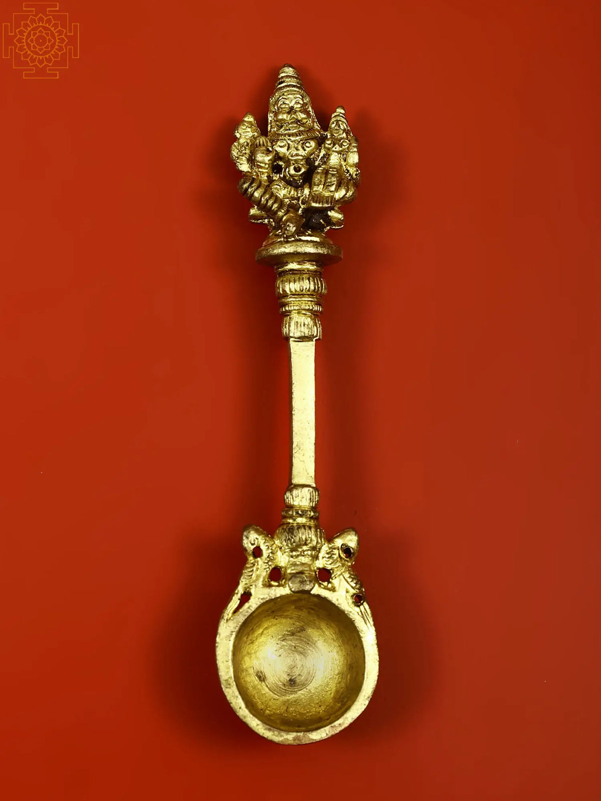 5" Narasimha with Lakshmi Ritual Spoon