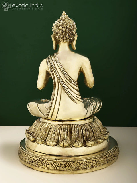 13" Brass Blessing Buddha