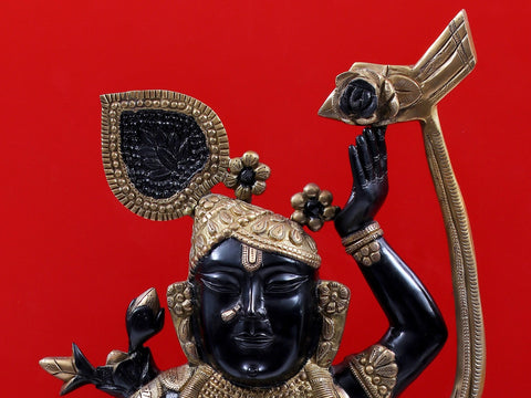 31" Brass Shri Krishna as Shrinath Ji