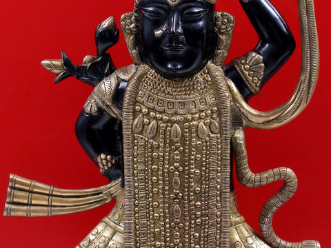 31" Brass Shri Krishna as Shrinath Ji