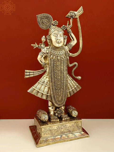 31" Brass Shri Krishna as Shrinath Ji