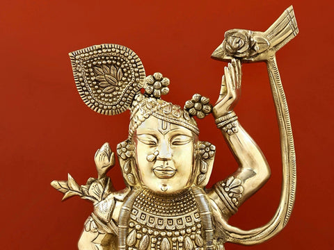 31" Brass Shri Krishna as Shrinath Ji