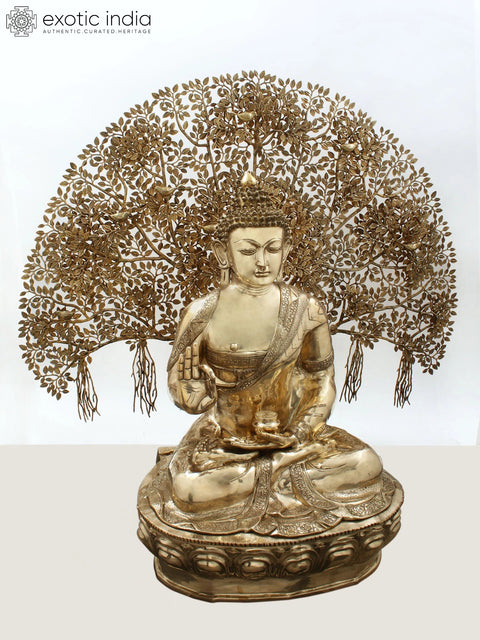 65" Large Gautam Buddha with Tree of Life