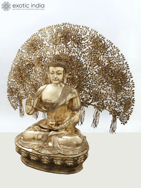 65" Large Gautam Buddha with Tree of Life