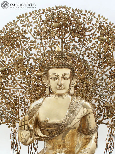 65" Large Gautam Buddha with Tree of Life