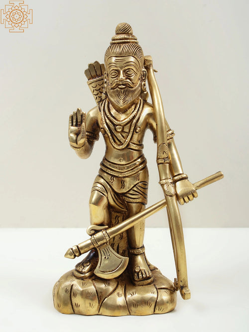 7" Brass Parshuram Statue for Pooja