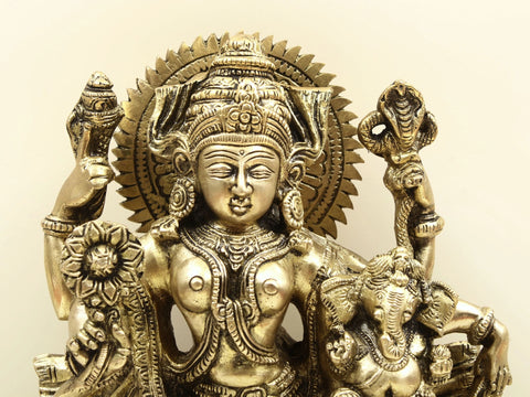 9'' Goddess Parvati with Baby Ganesha