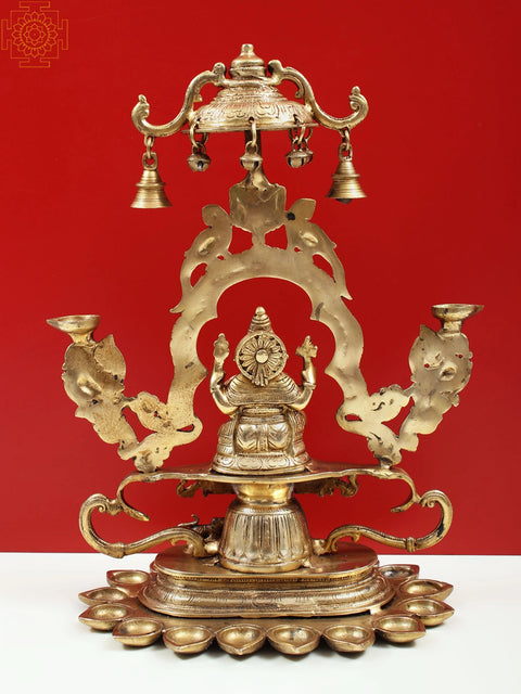 16" Lord Ganesha with Multiple Diyas