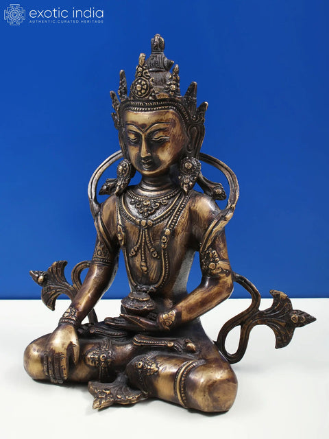 10" Crowned Buddha in Bhumisparsha Mudra