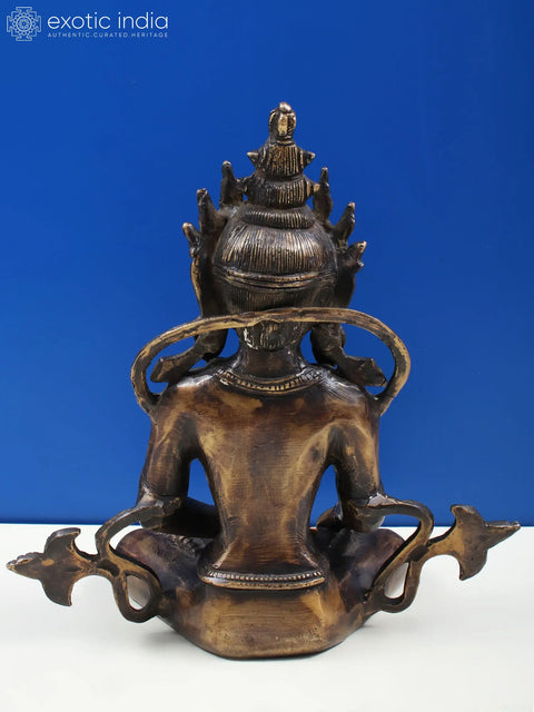10" Crowned Buddha in Bhumisparsha Mudra