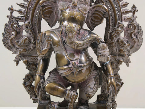 14" Dancing Ganesha with Kritimukha