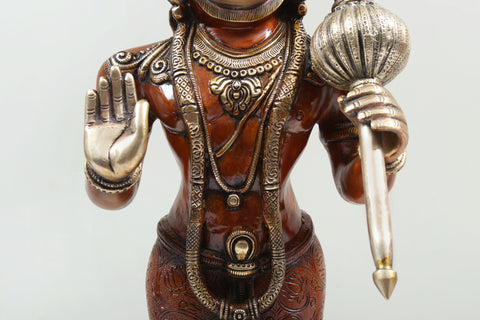 Blessing Lord Hanuman Brass Sculpture