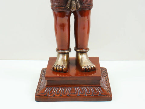Blessing Lord Hanuman Brass Sculpture