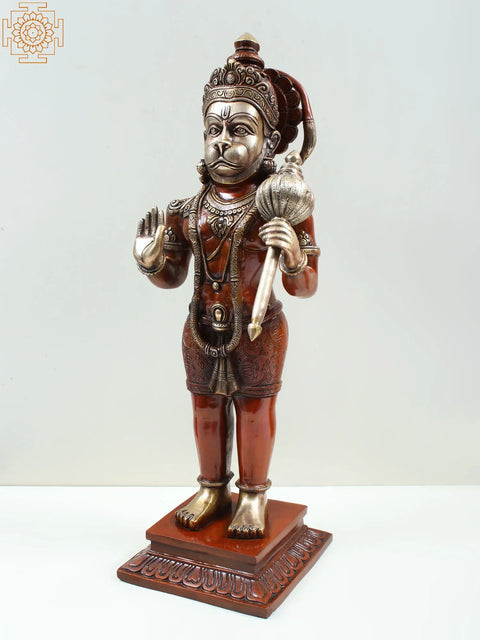 Blessing Lord Hanuman Brass Sculpture