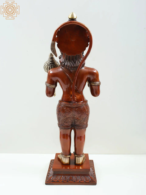 Blessing Lord Hanuman Brass Sculpture