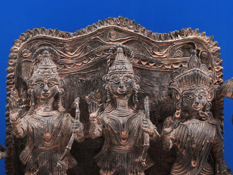 19' Shri Rama, Sita, Lakshman and Hanuman Ji (Tribal Dhokra Art)