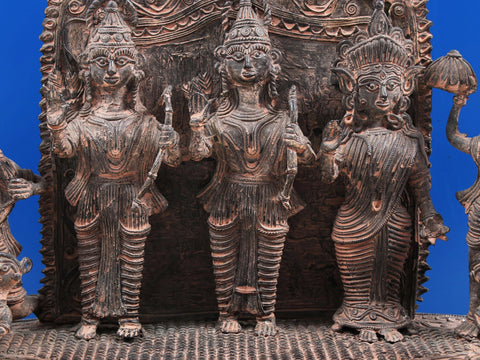 19' Shri Rama, Sita, Lakshman and Hanuman Ji (Tribal Dhokra Art)