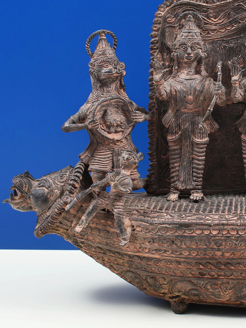 19' Shri Rama, Sita, Lakshman and Hanuman Ji (Tribal Dhokra Art)