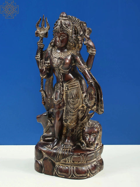 13" Ardhanarishvara (Shiva Shakti) In Brass