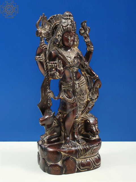 13" Ardhanarishvara (Shiva Shakti) In Brass