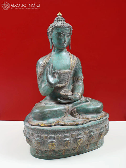 20" Brass Vitarka Mudra Buddha