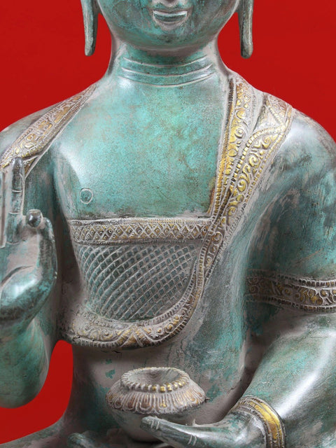 20" Brass Vitarka Mudra Buddha