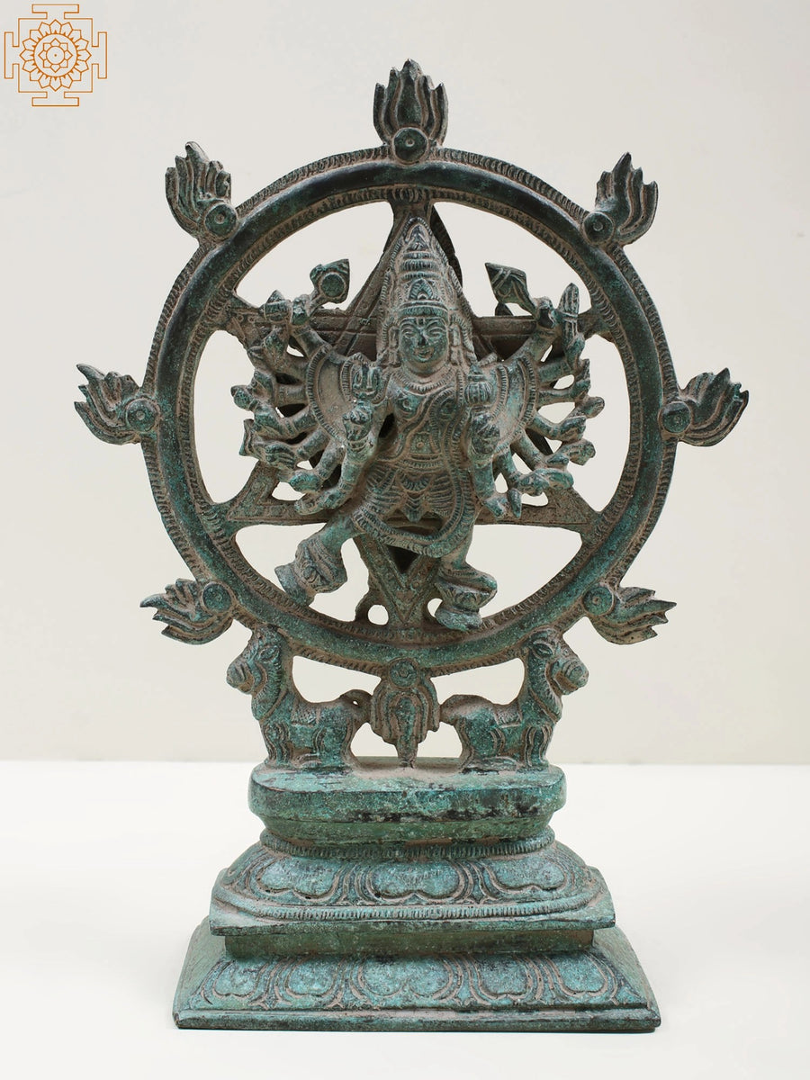 9" Brass Vishnu and Narasimha Avatar Sculpture