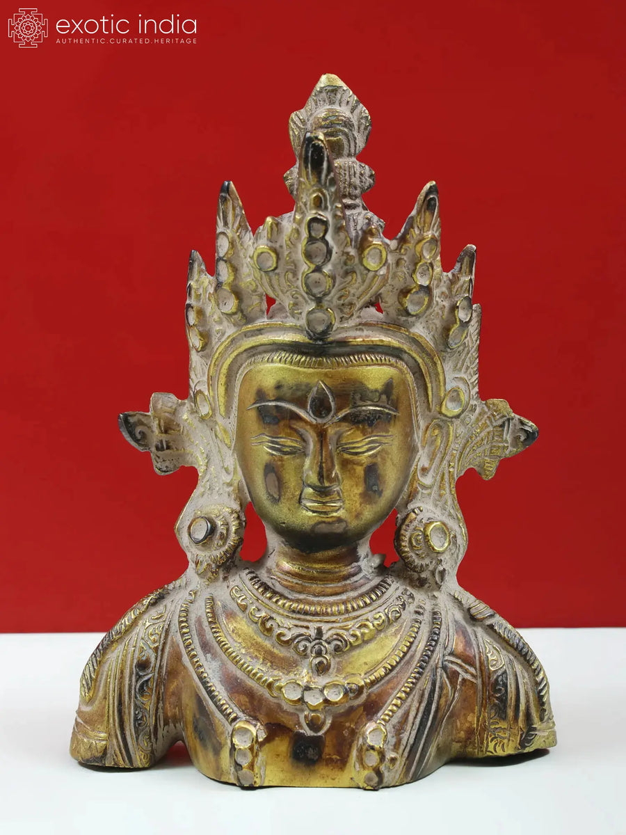Avalokiteshvara Handmade Brass Bust Statue