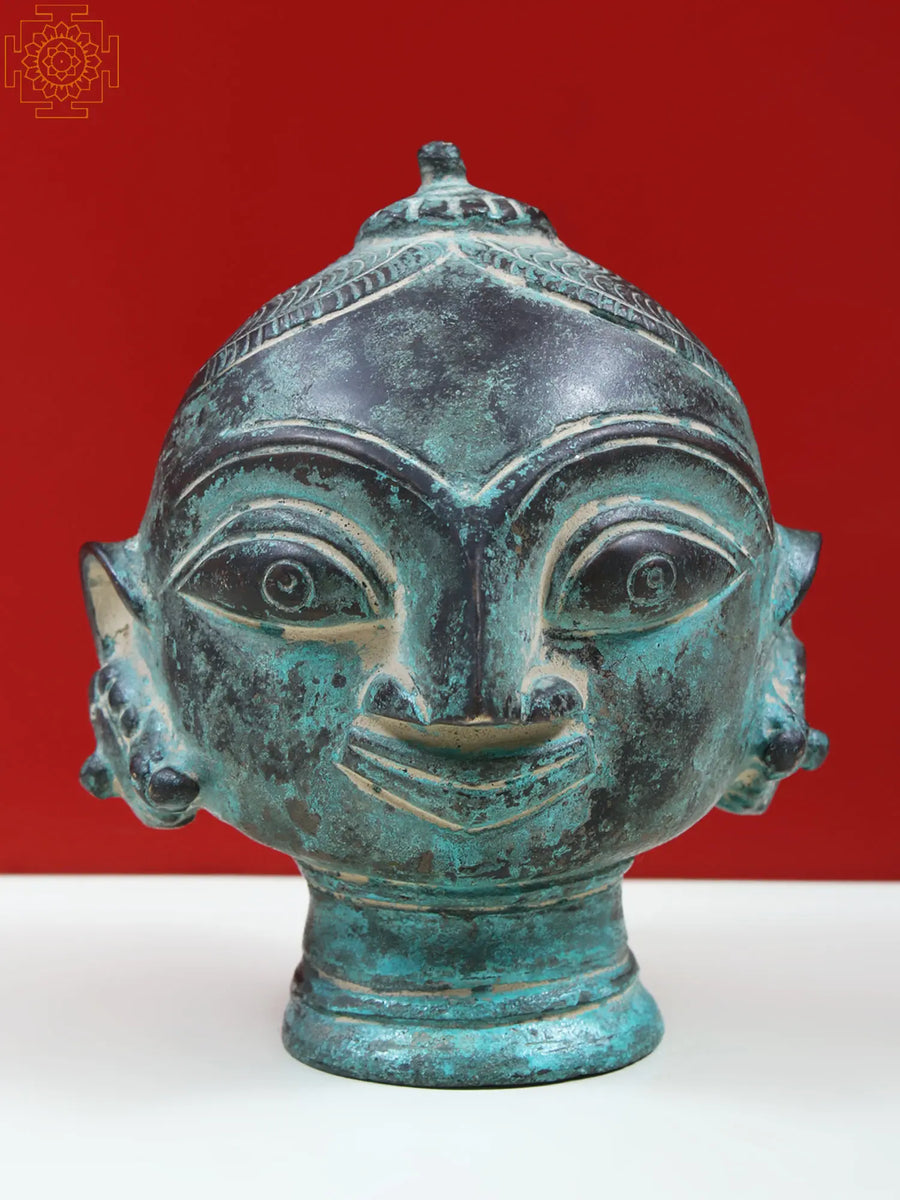 4" Brass Gauri Head Statue for Home Pooja