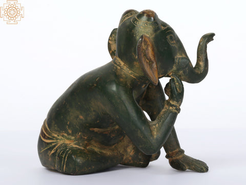 5" Small Lord Ganesha (A Movement Frozen in Time) In Brass