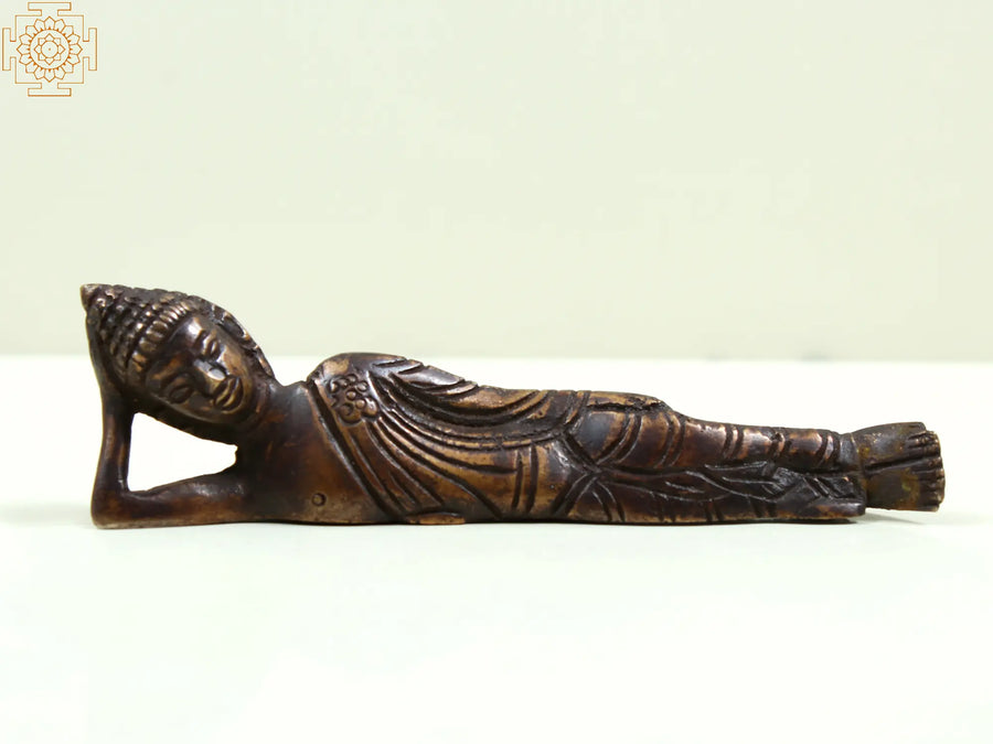 4" Small Brass Buddha Statue for Home Decor