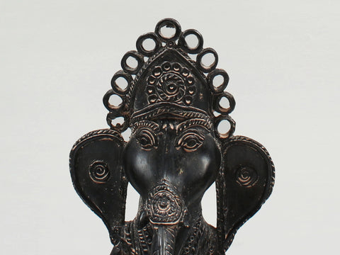 11" Brass Musical Ganesha Set (Tribal Dhokra Art)