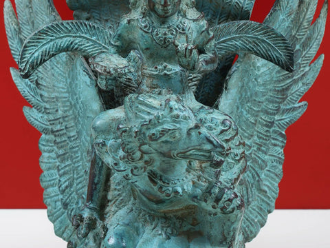8" Brass Lord Vishnu Seated on Garuda