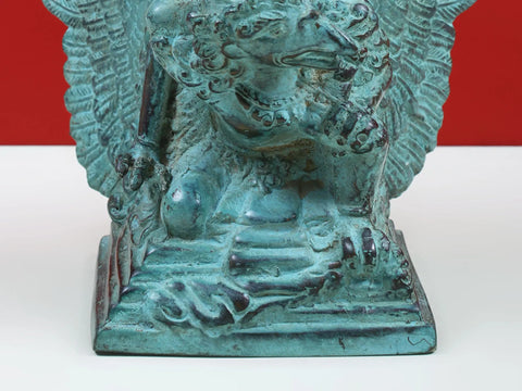 8" Brass Lord Vishnu Seated on Garuda