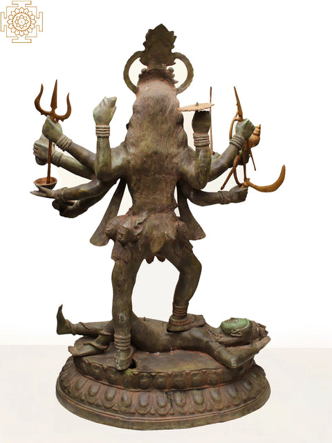 43" Brass Large Goddess Kali Sculpture | Religious Figurine