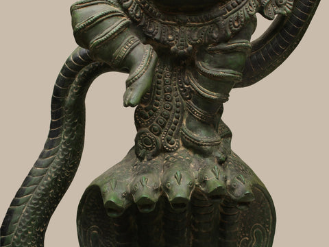 45" Large Lord Dancing Ganesha on Snake