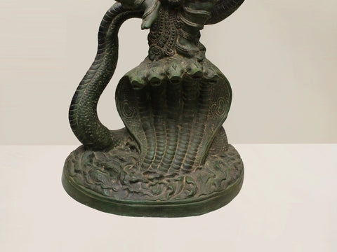 45" Large Lord Dancing Ganesha on Snake