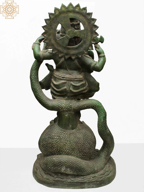 45" Large Lord Dancing Ganesha on Snake
