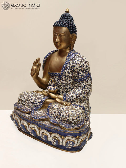22" Brass Gautam Buddha Preaching His Dharma