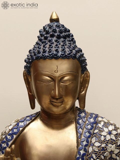 22" Brass Gautam Buddha Preaching His Dharma