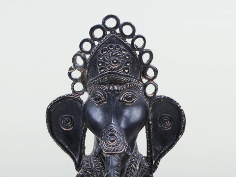 11" Brass Ganesha Playing Sitar