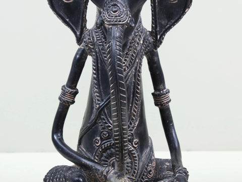 11" Brass Ganesha Playing Sitar