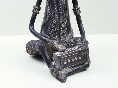 11" Brass Ganesha Playing Sitar