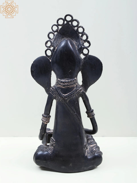 11" Brass Ganesha Playing Sitar